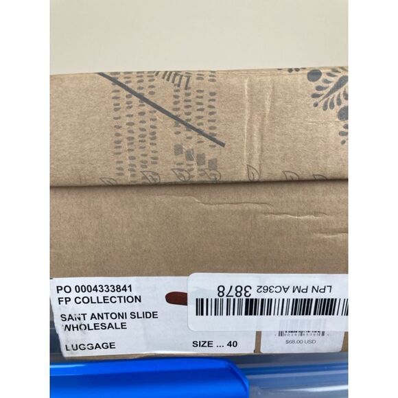 Free People Sant Antoni Slide Sandal in Luggage Size 9.5 M - Picture 3 of 5